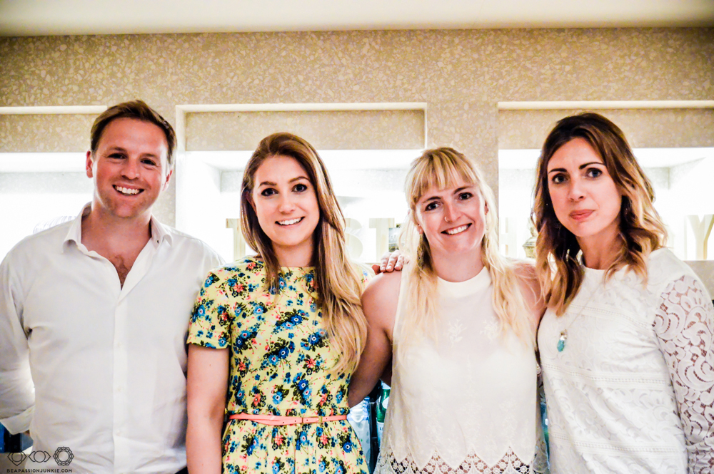 Felicity & Polly (centre) with Patrice & Ellie of Positivitea 